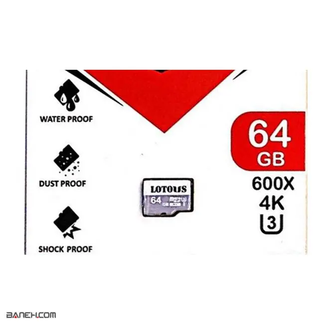 کارت حافظه میکرو اس دی لوتوس 64 گیگابایت Lotous MicroSDXC