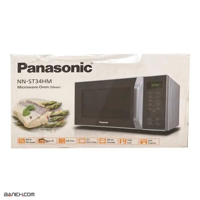 مایکروویو پاناسونیک 25 لیتری 800 وات رومیزی Panasonic NN-ST34
