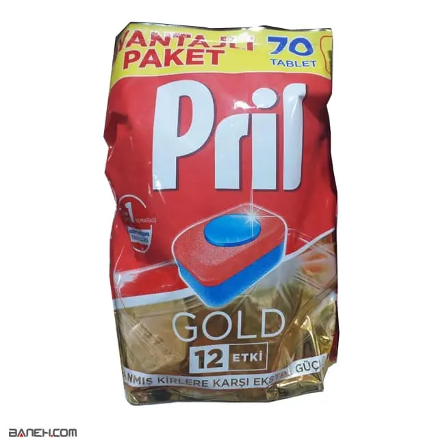 قرص ماشین ظرفشویی پریل 70 عددی Pril Gold