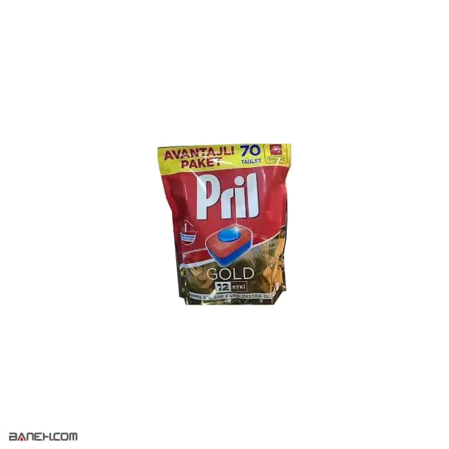 قرص ماشین ظرفشویی پریل 70 عددی Pril Gold