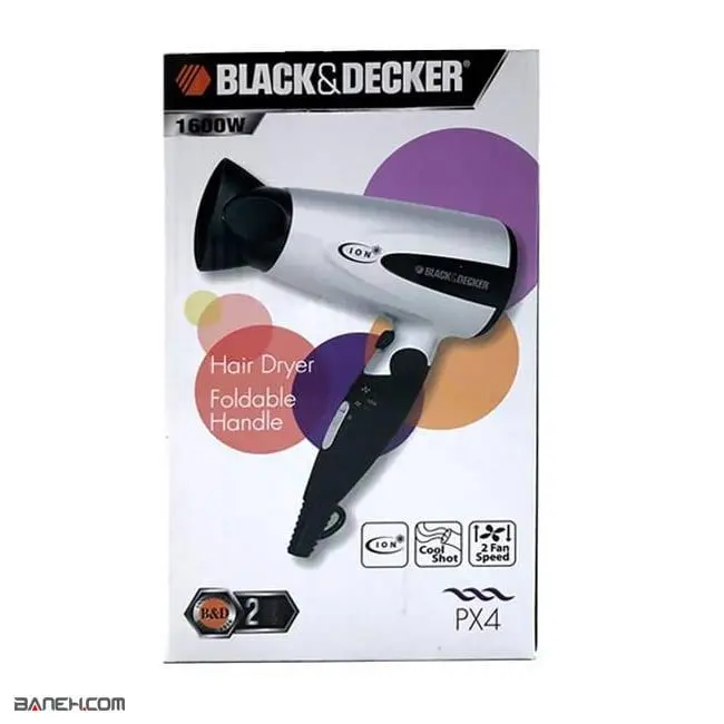 خرید سشوار بلک اند دکر 1600 وات Black & Decker PX4 Hair Dryer