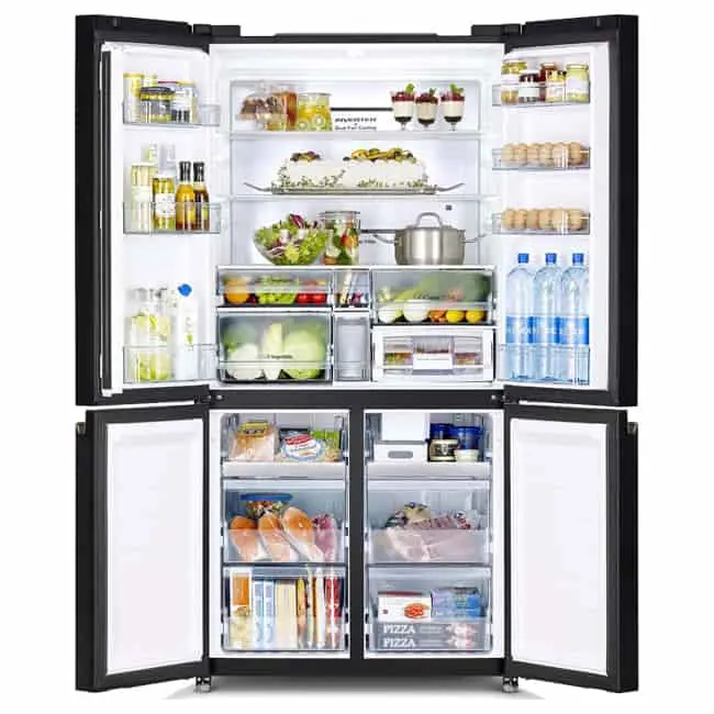 یخچال فریزر بالا پایین هیتاچی R-WB720 چهار درب 569 لیتر