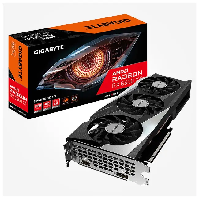 کارت گرافیک گیمینگ گیگابایت 4 گیگابایت Radeon RX 6500 XT Gaming OC 4G