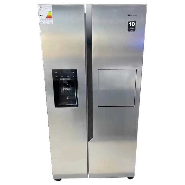 یخچال ساید بای ساید هایسنس 2022 RS696 ا 30 فوت نقره ای
