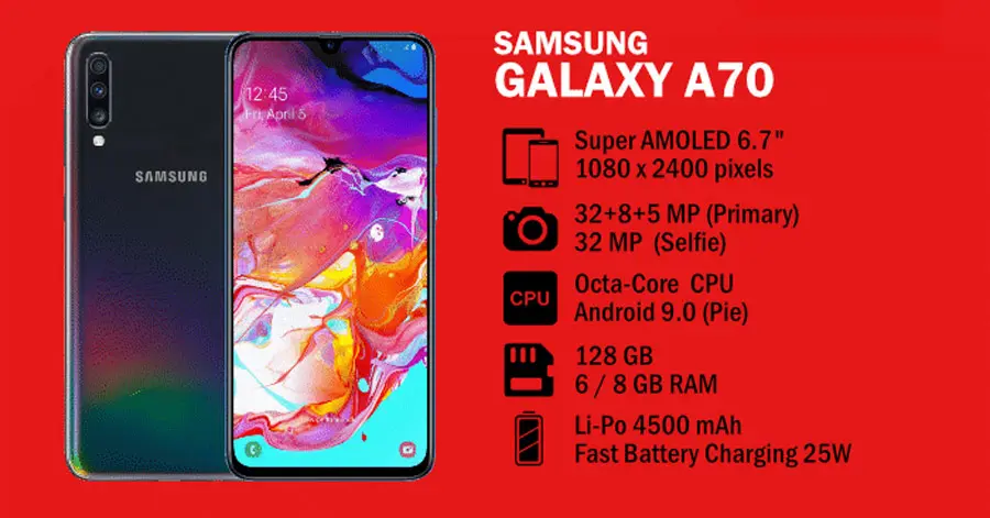 گوشی سامسونگ گلکسی ای 70 Samsung Galaxy A70 128GB