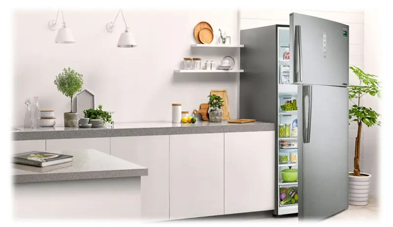 samsung RT62 8 .jpg یخچال بالا پایین 620 لیتر سامسونگ RT62 دو درب یخساز