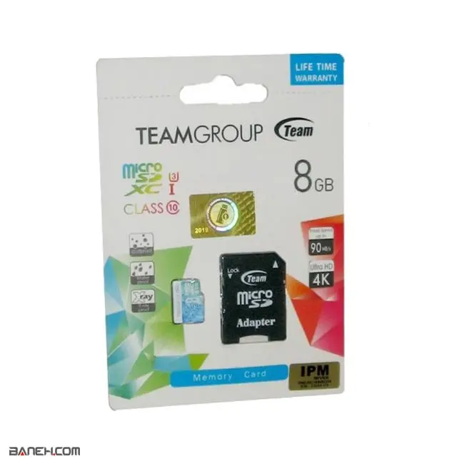 کارت حافظه تیم گروپ 8 گیگا بایت کلاس 10 TEAMGROUP microSDXC