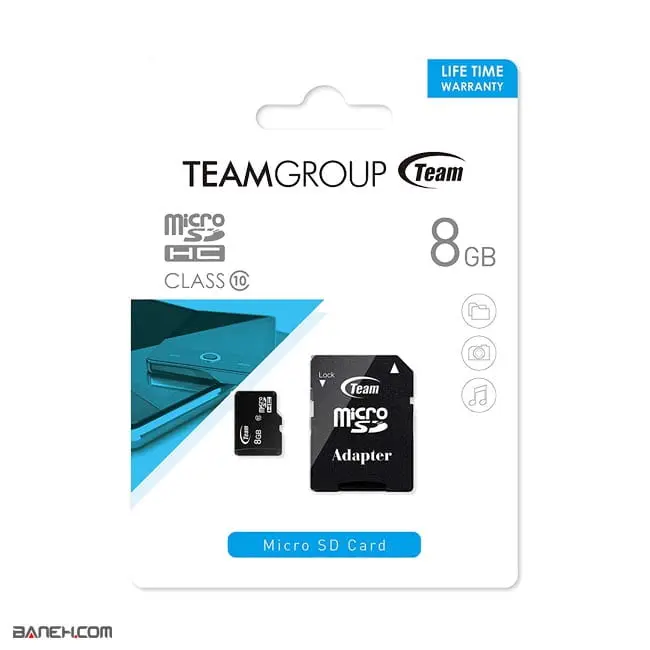 قیمت کارت حافظه تیم گروپ 8 گیگا بایت TEAMGROUP microSDHC