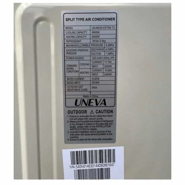 کولر گازی یونیوا 30000 اکسترا UN-MS30 EXTRA T3
