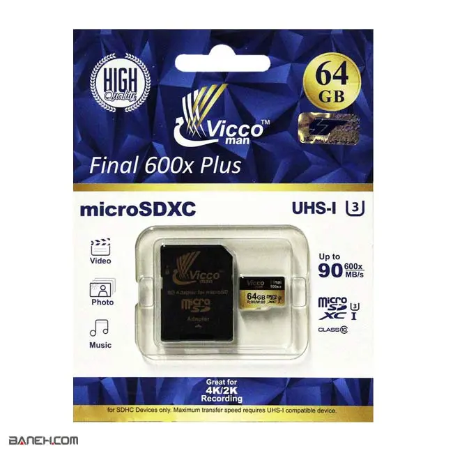 کارت حافظه میکرو اس دی ویکو من 64 گیگابایت Vicco man