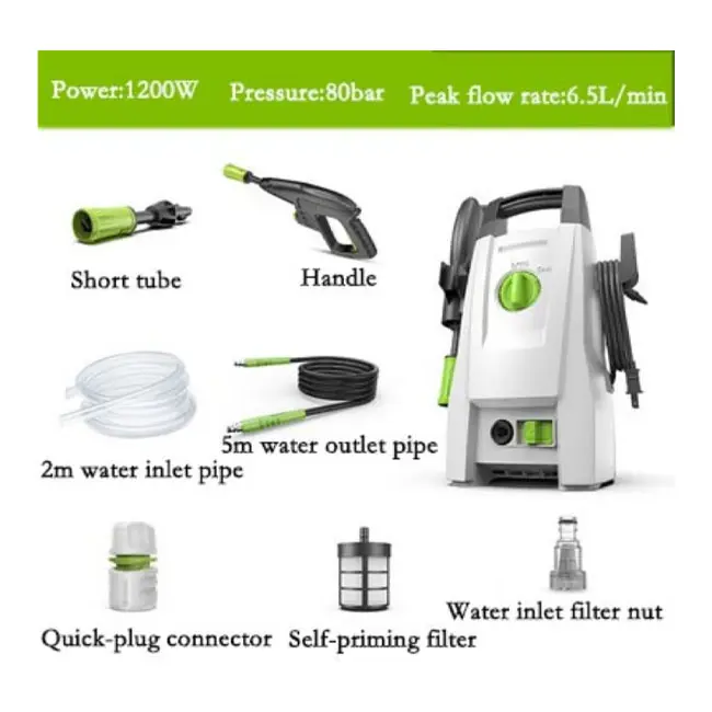 کارواش موتور مسی 1200 وات فشار 80 مدل Sulfar 1200W-Skye White