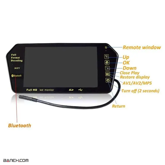 مانیتور آیینه ای خودرو 7 اینچی Car Monitor