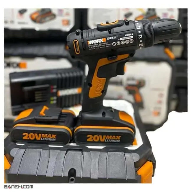 دریل شارژی ورکس 20 ولت مدل WORX POWER SHAVER WX101.4