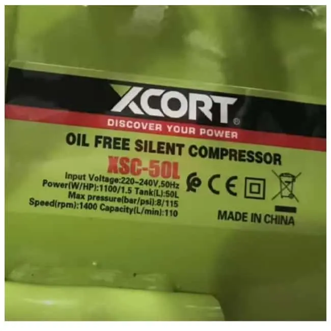 پمپ باد 50 لیتری ایکس کورت XSC50L سایلنت دو موتوره