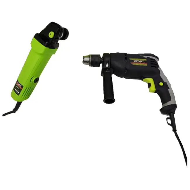 پک دریل چکشی و مینی فرز ایکسکورت XZJ04-13 XSM07-115 دیمر دار