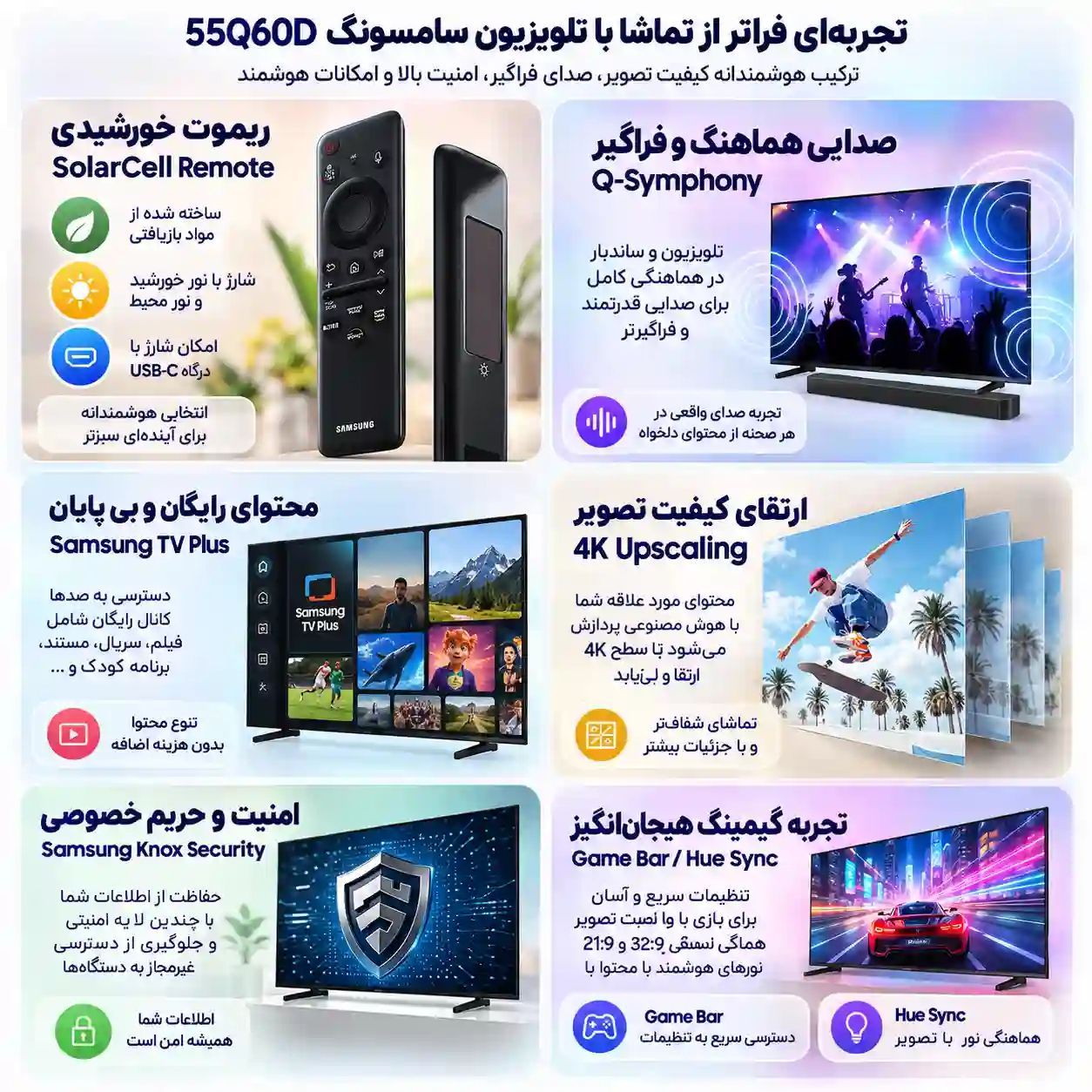 قیمت تلویزیون سامسونگ 55Q60D