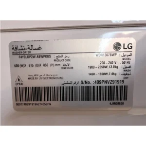 ماشین لباسشویی ال جی R13 WDR1307BWP