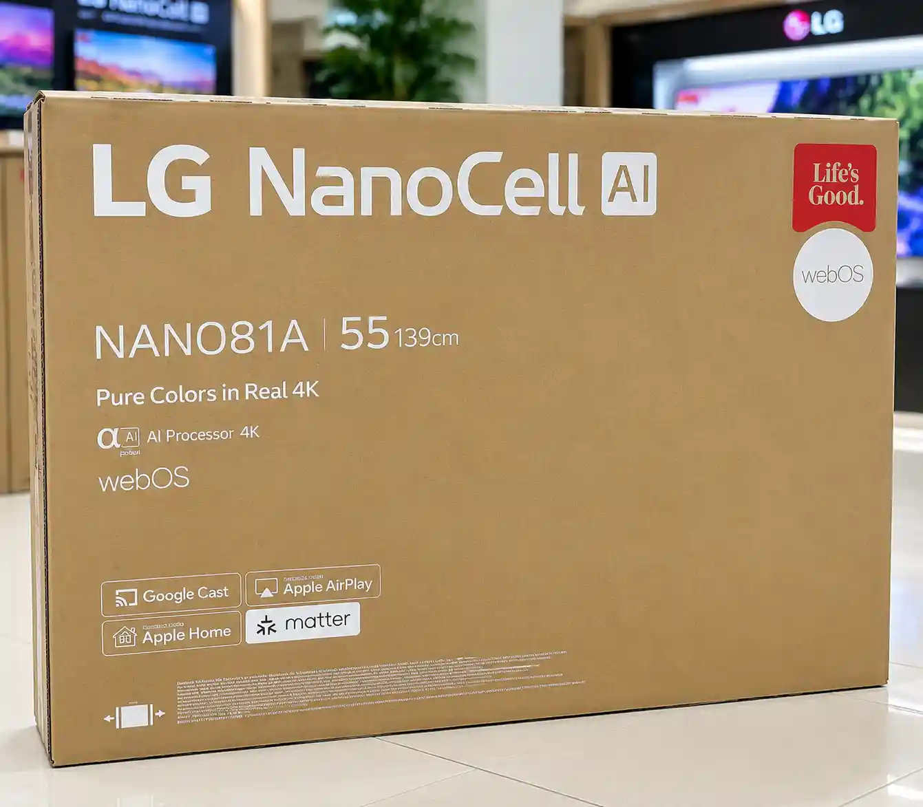 کارتن تلویزیون ال جی 55NANO81A