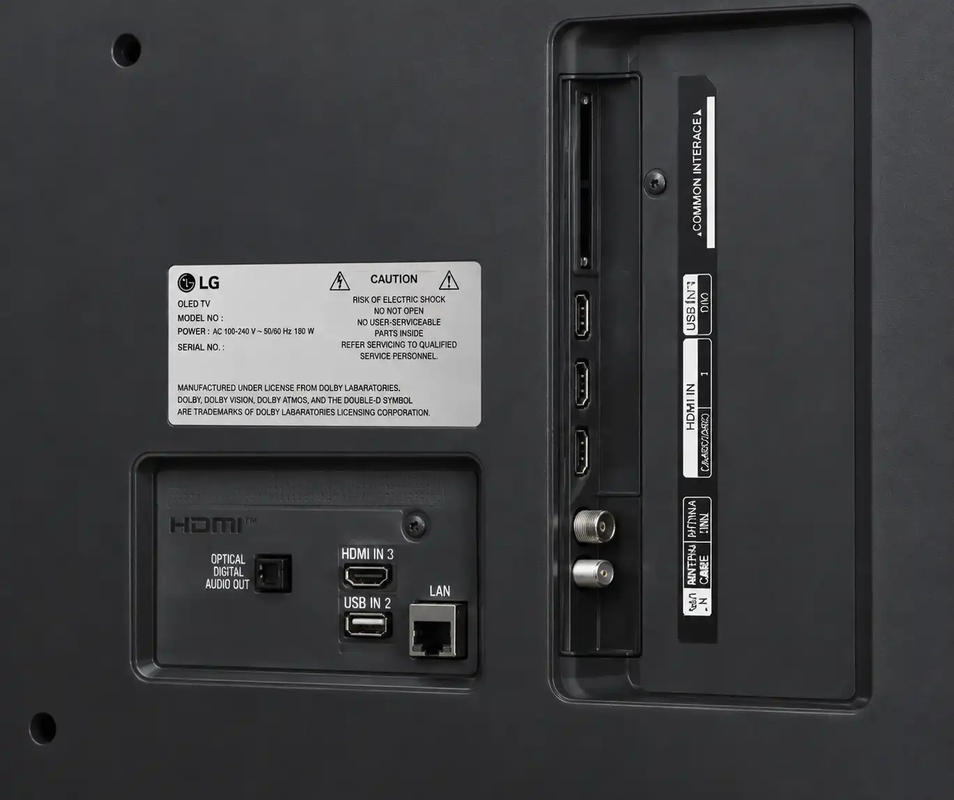 پشت تلویزیون ال جی 55NANO81A
