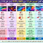 عکس مقایسه تلویزیون ال جی 65C5