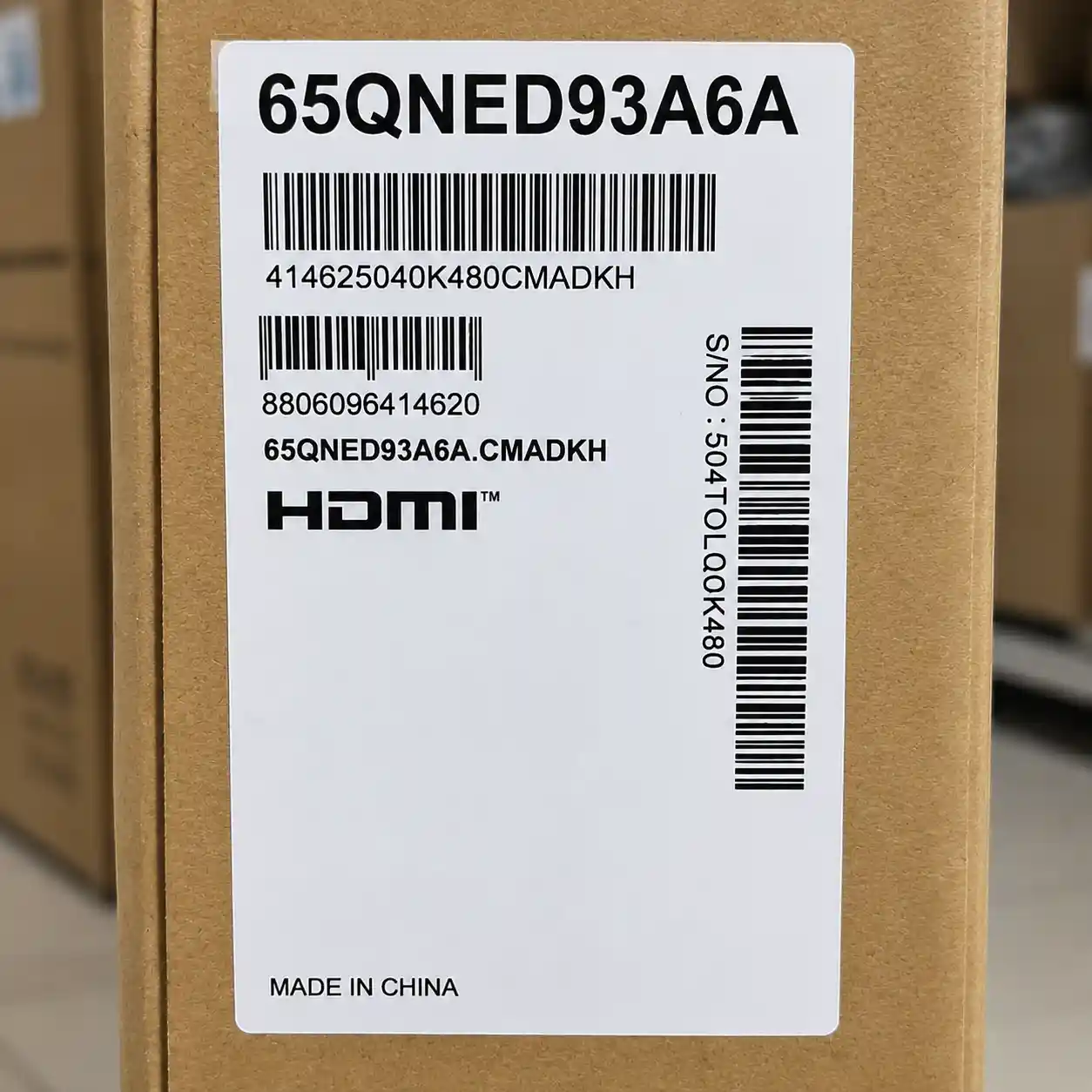 برچسب تلویزیون ال جی 65QNED93A