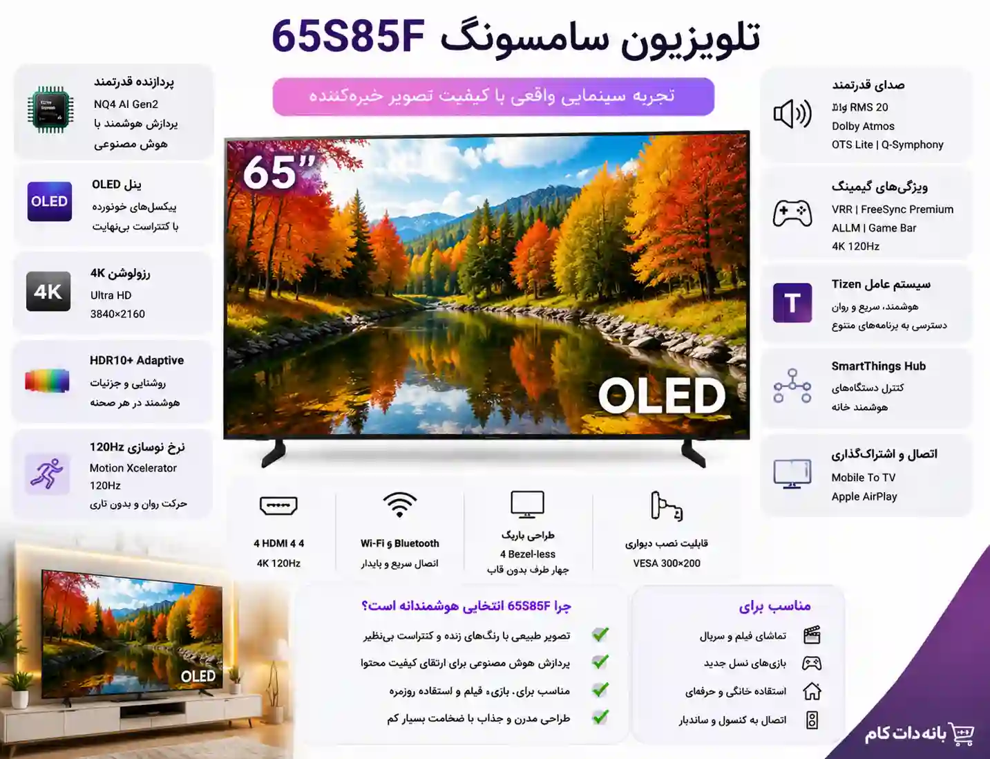 خرید تلویزیون سامسونگ 65S85F