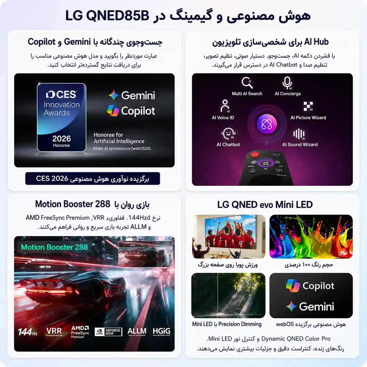 قیمت تلویزیون ال جی 75QNED85B