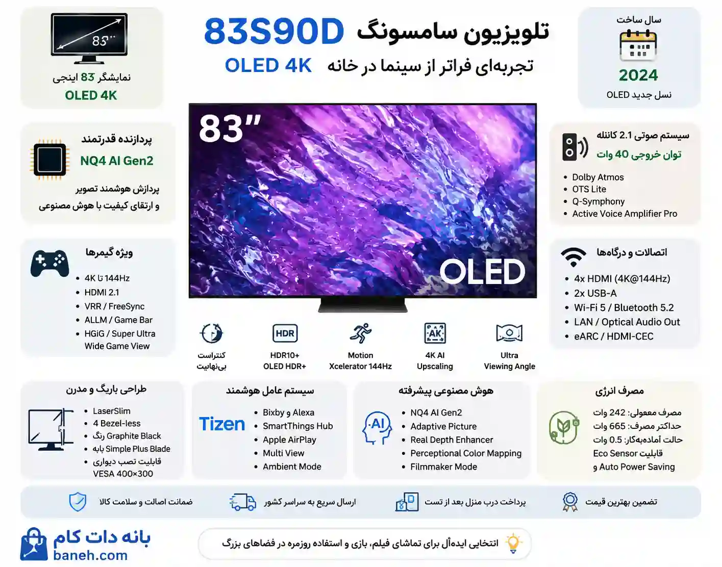 خرید تلویزیون سامسونگ 83S90D