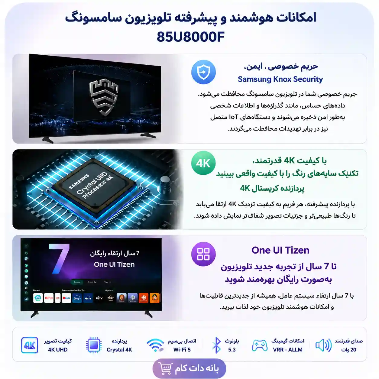 تلویزیون سامسونگ 85U8000F