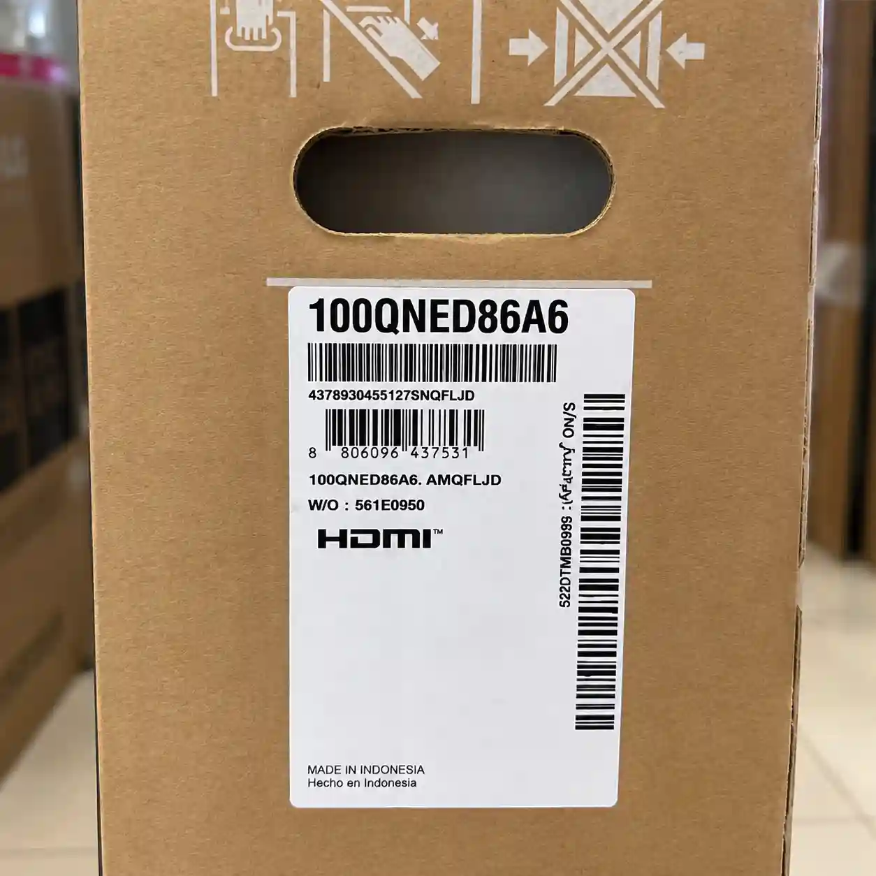 برچسب تلویزیون ال جی 100QNED86A