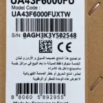 برچسب تلویزیون سامسونگ 43F6000F