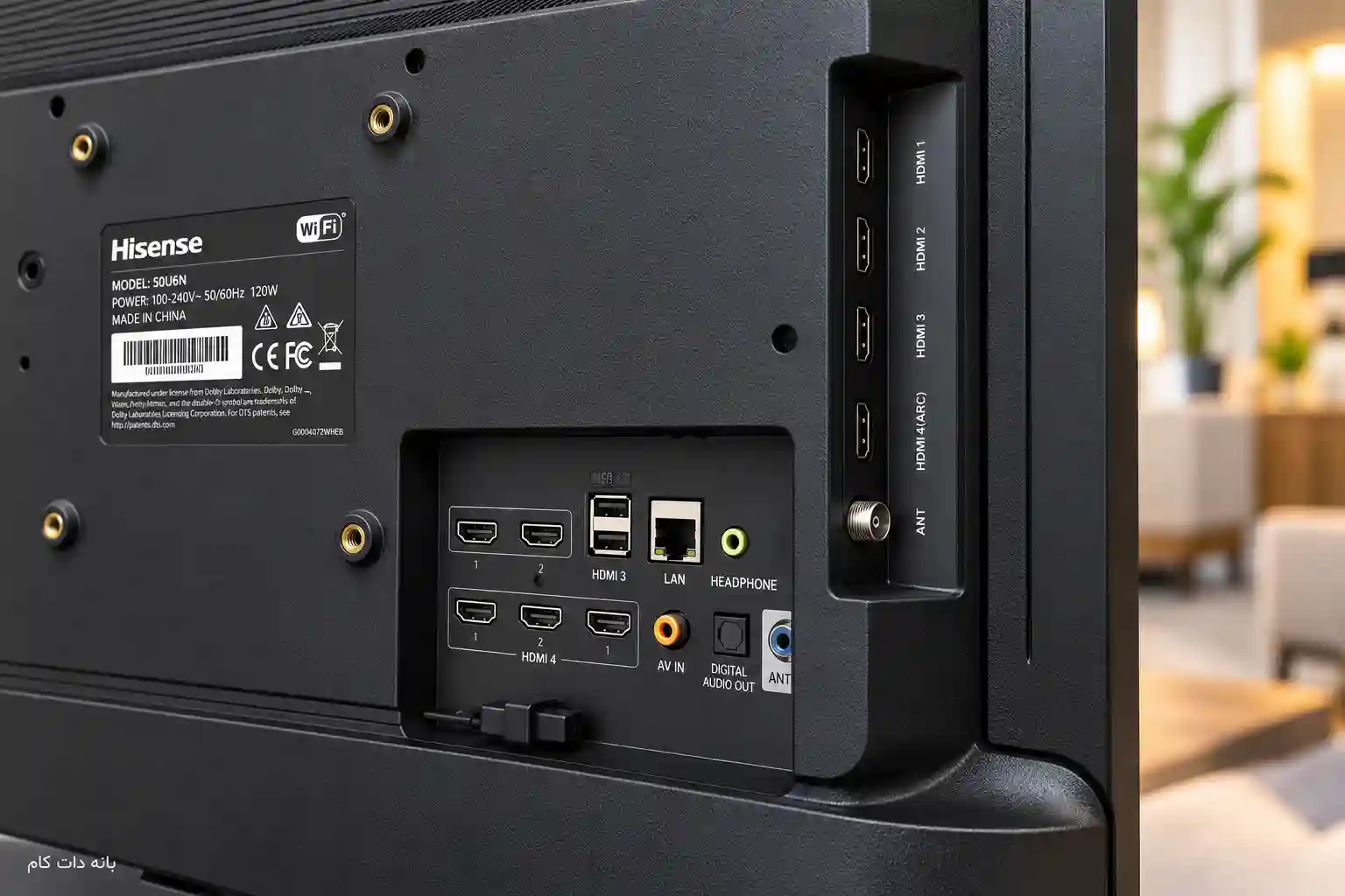 پشت تلویزیون هایسنس 50A4Q