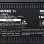 برچسب پشت تلویزیون هایسنس 50Q6GN