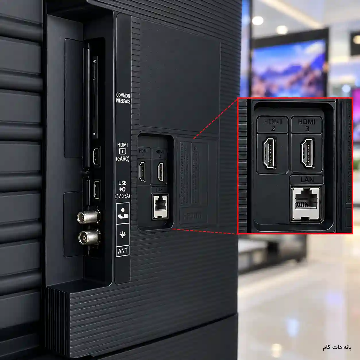 پشت تلویزیون سامسونگ 50U8000F