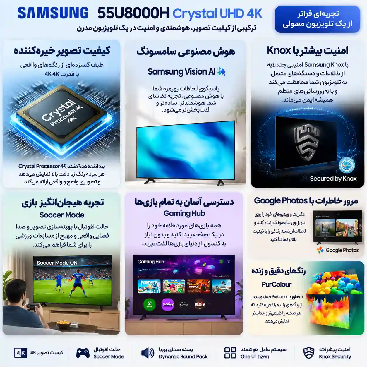 خرید تلویزیون سامسونگ 55U8000H