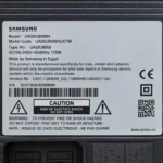 برچسب پشت تلویزیون سامسونگ 55U8000H