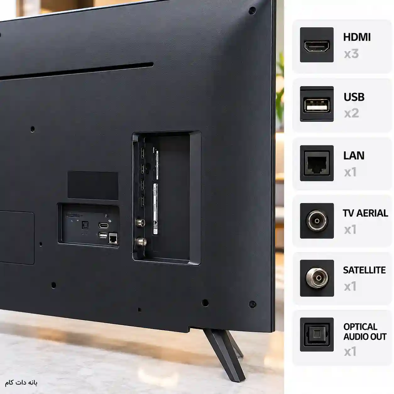 پشت تلویزیون ال جی 55UR8006