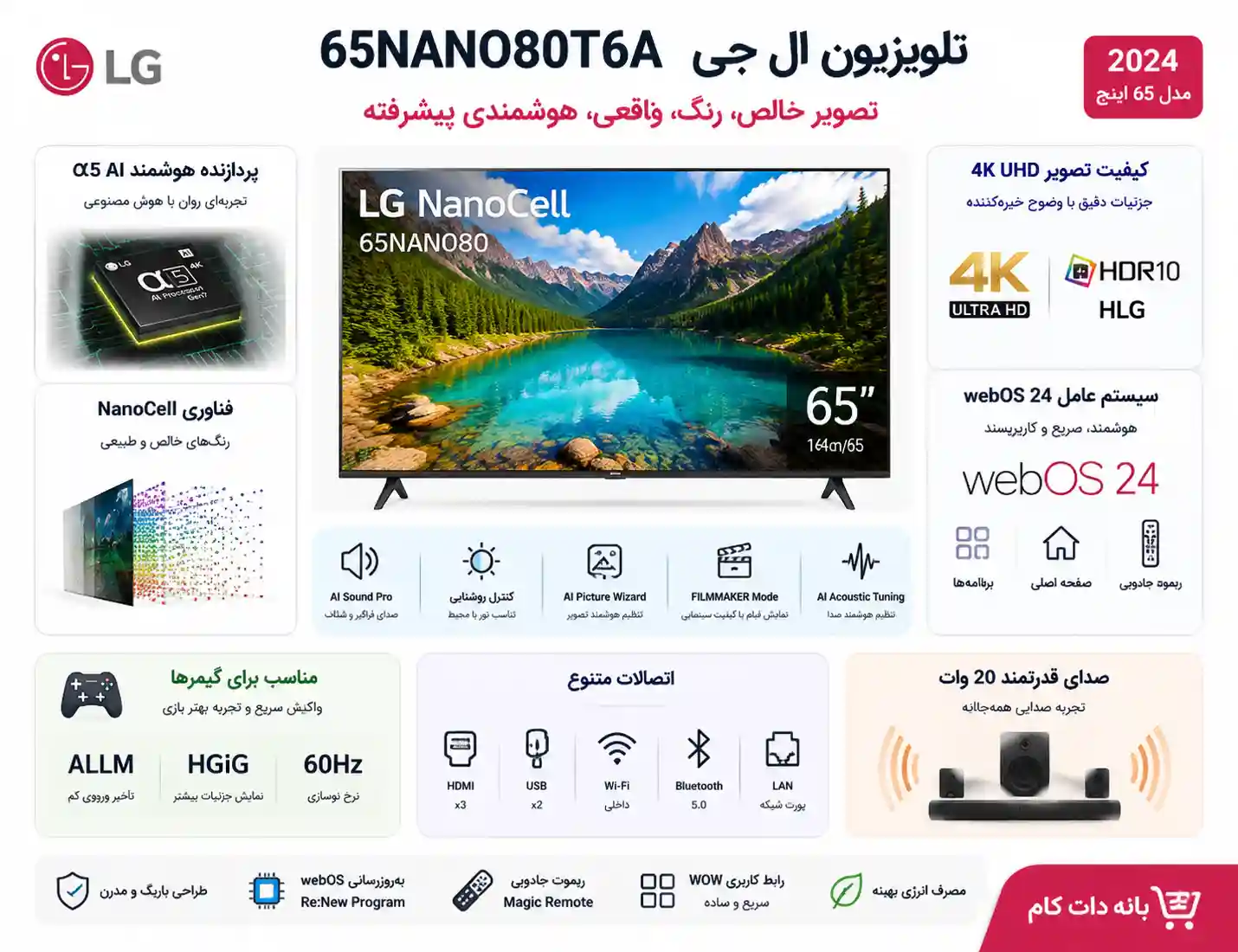 تلویزیون ال جی 65NANO80T