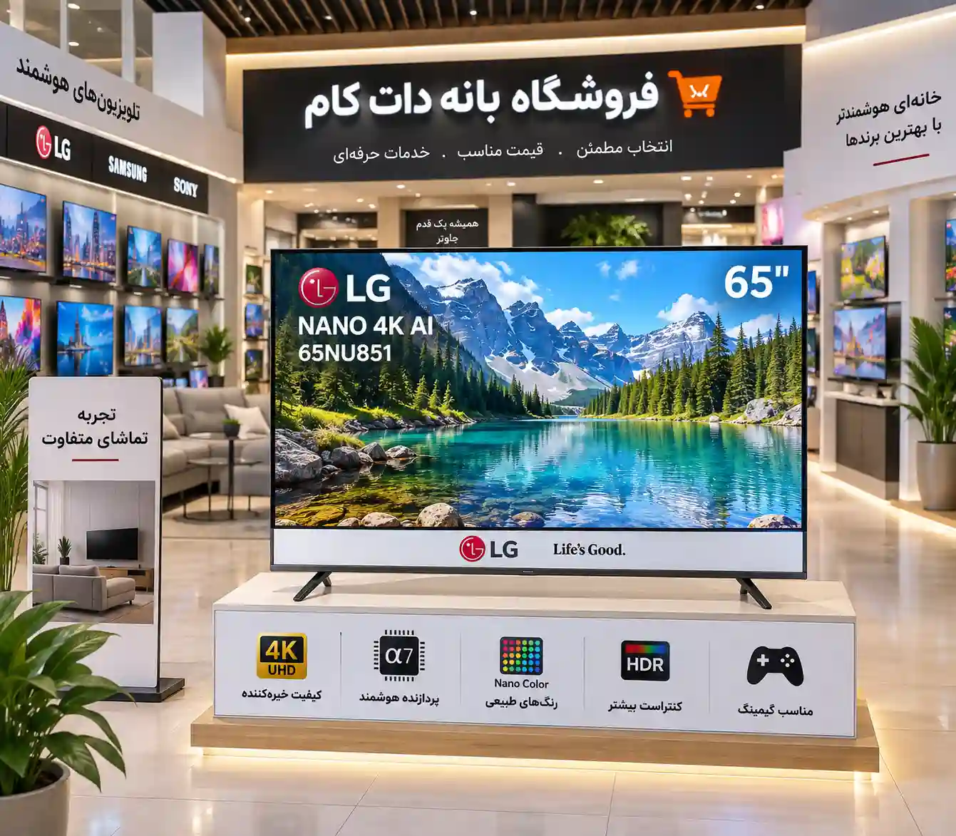 4 تلویزیون ال جی 65NU851 خرید تلویزیون ال جی 65NU851