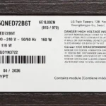 برچسب پشت تلویزیون ال جی 65QNED72B