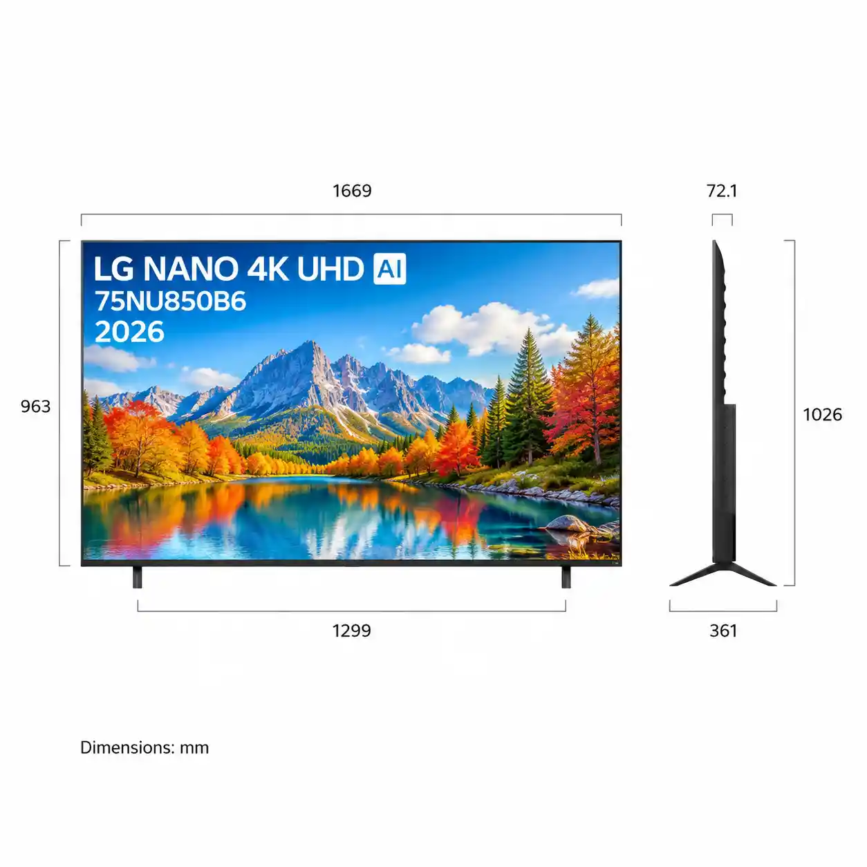 تلویزیون ال جی 75NU850B6