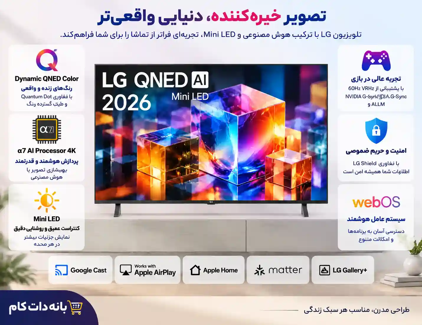 مشخصات تلویزیون ال جی 75QNED70B