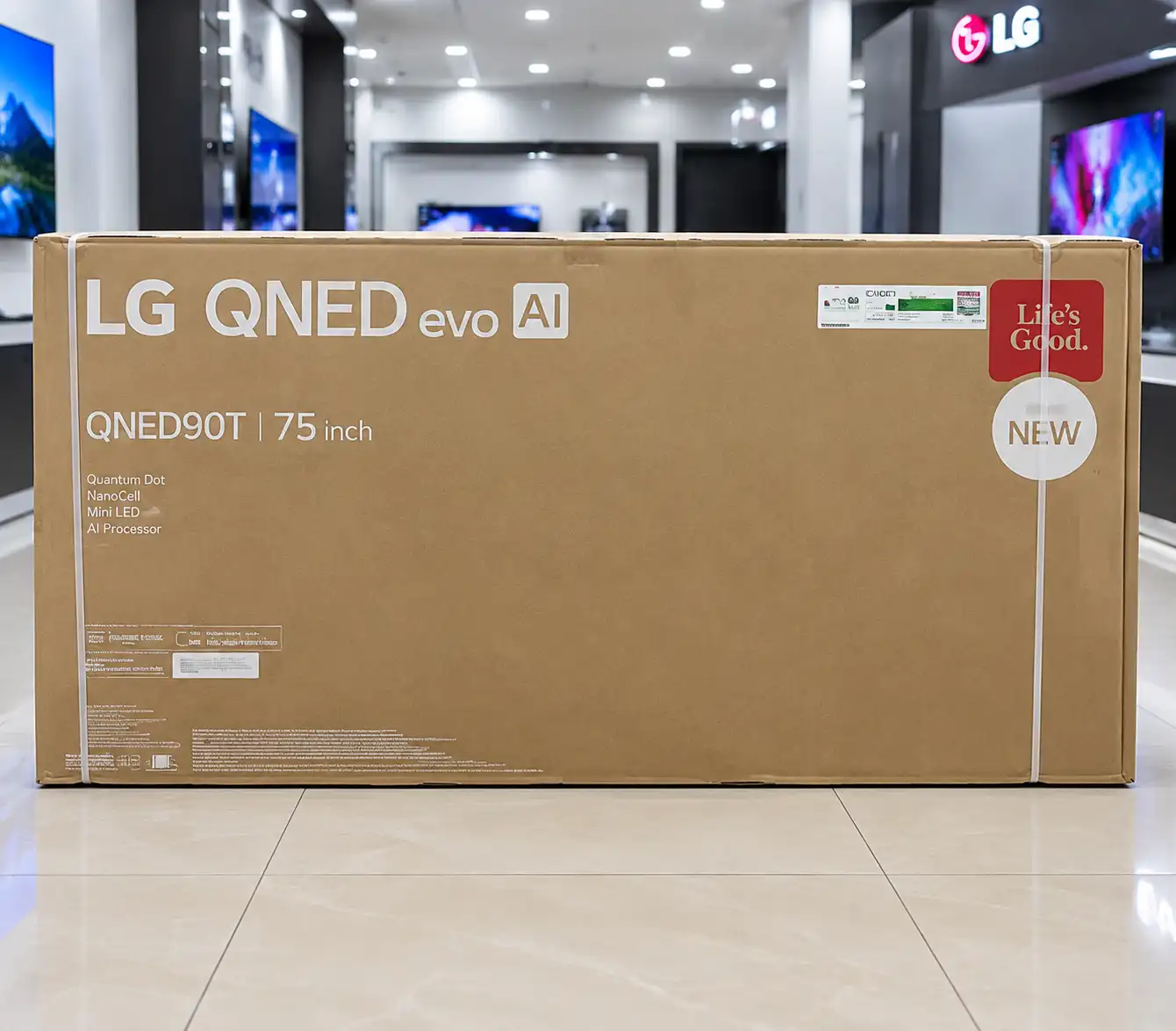 کارتن تلویزیون ال جی 75QNED90T