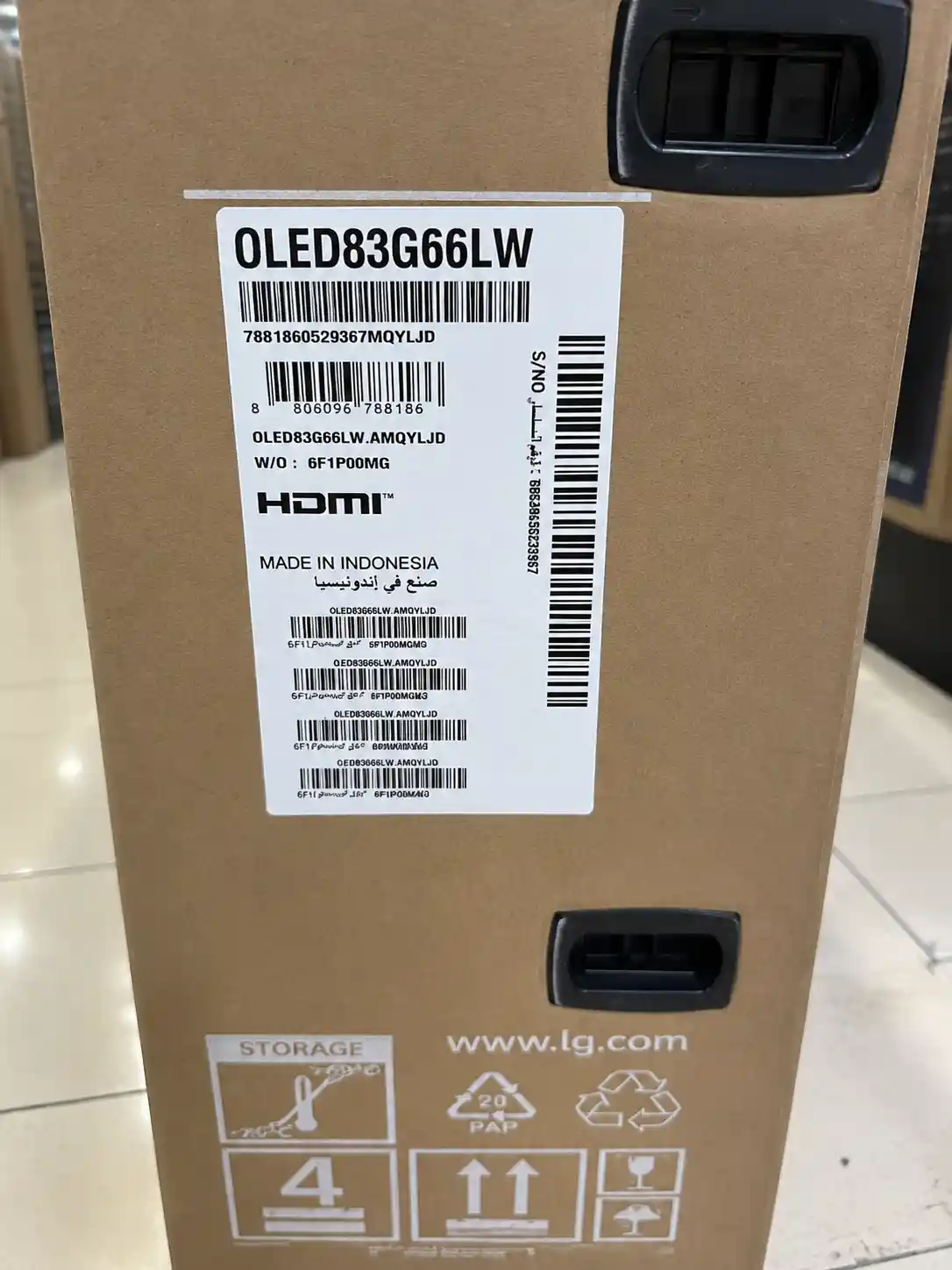 برچسب تلویزیون ال جی 83G6 اولد