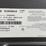 برچسب پشت تلویزیون ال جی 83G6 اولد
