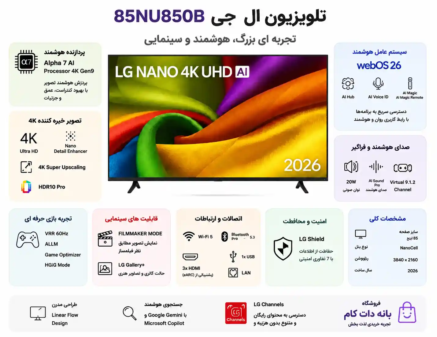 تلویزیون ال جی 85NU850B