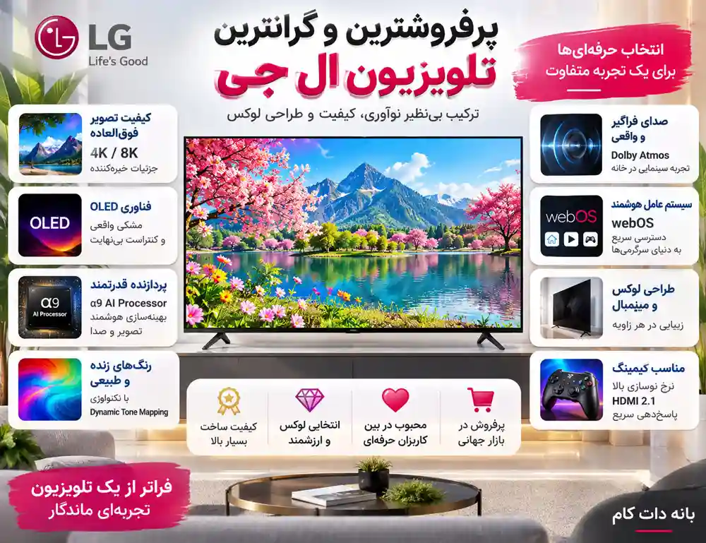 پرفروشترین تلویزیون ال جی 