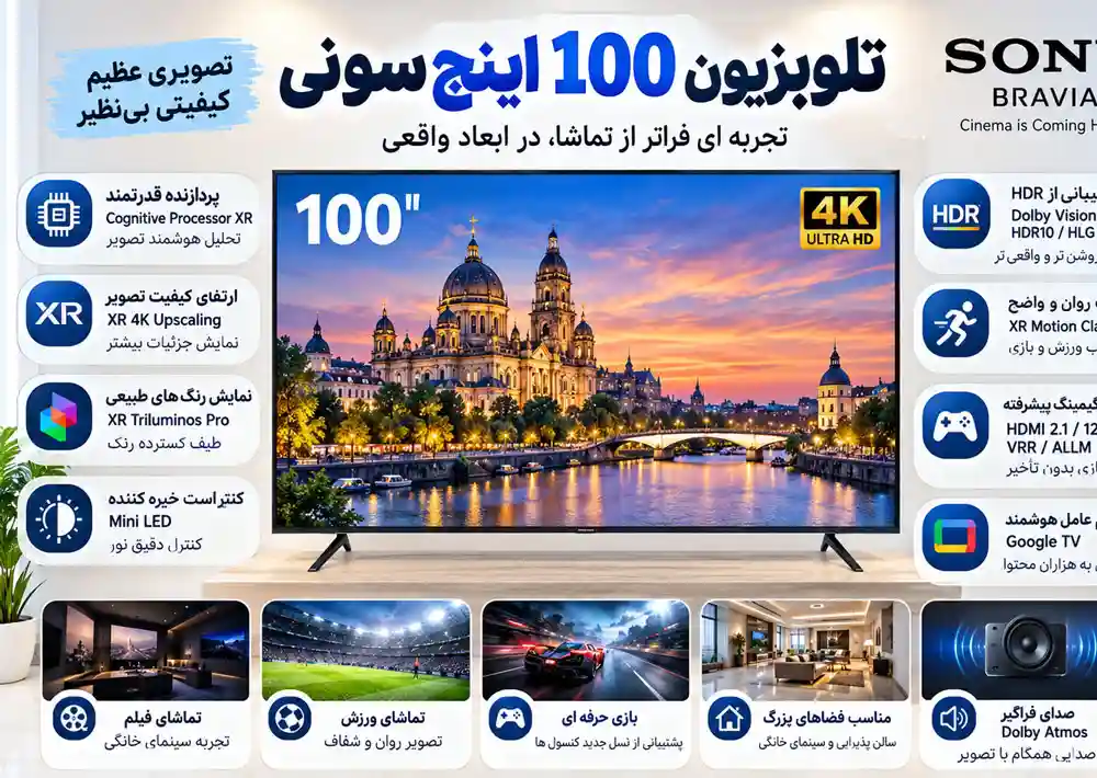 تلویزیون ۱۰۰ اینچ سونی
