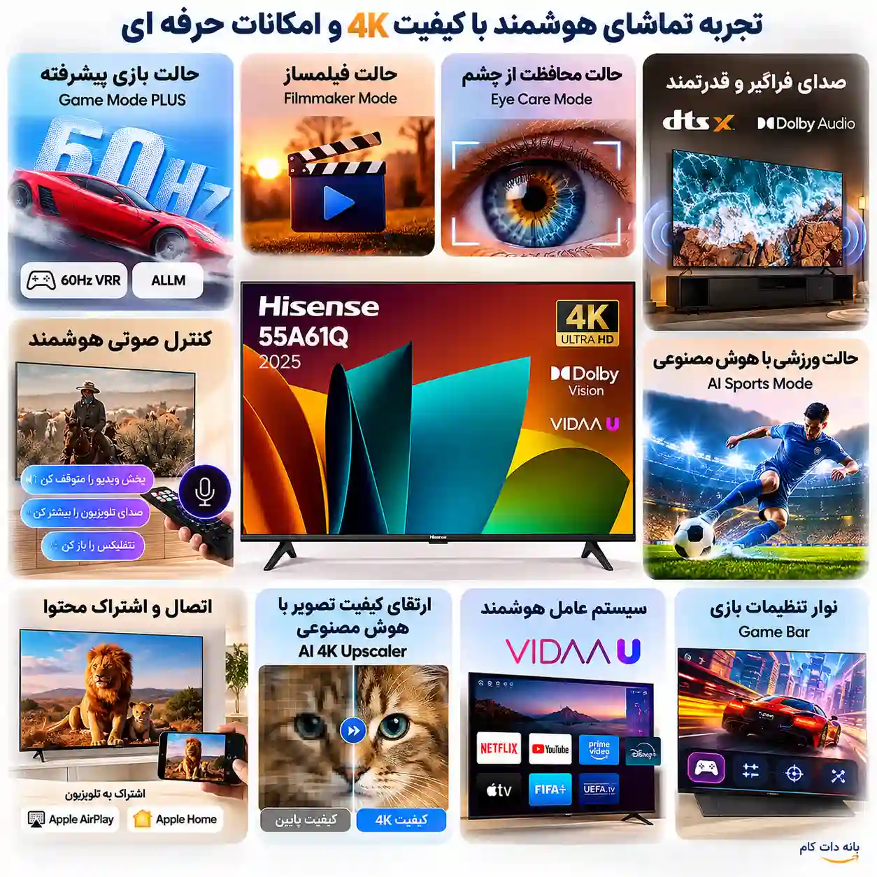 تلویزیون هایسنس 55A61Q