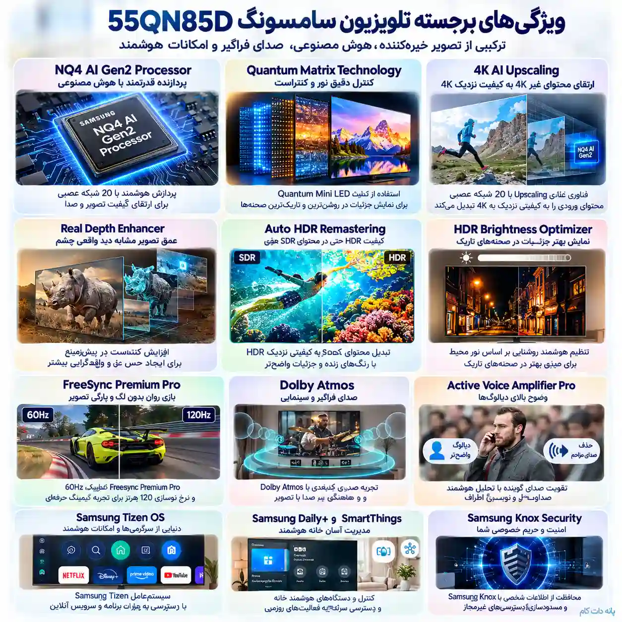 5 تلویزیون سامسونگ 55QN85D تلویزیون سامسونگ 55QN85D